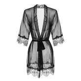 Leisure Lace Mesh Robe for Men